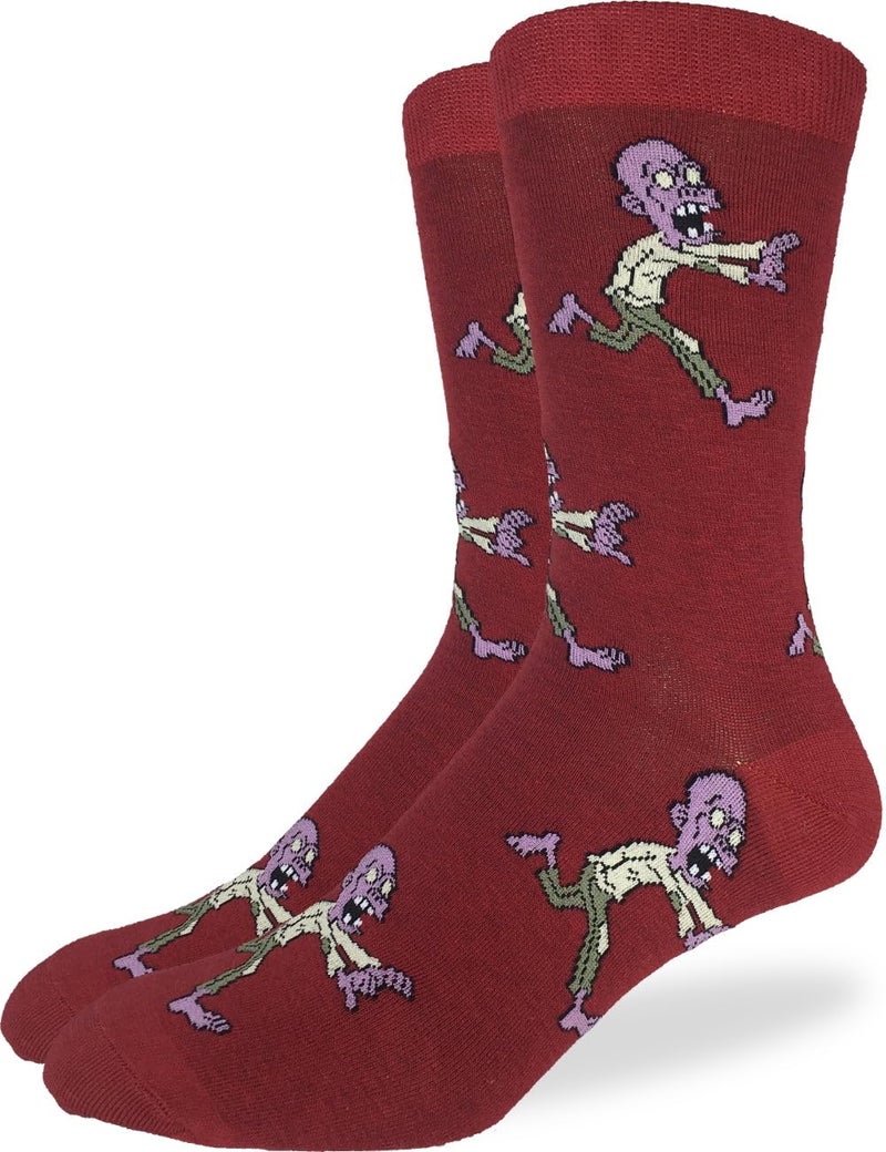 Good Luck Sock Men's Zombies Halloween Socks, Adult, Shoe Size 7-12 - Image 1